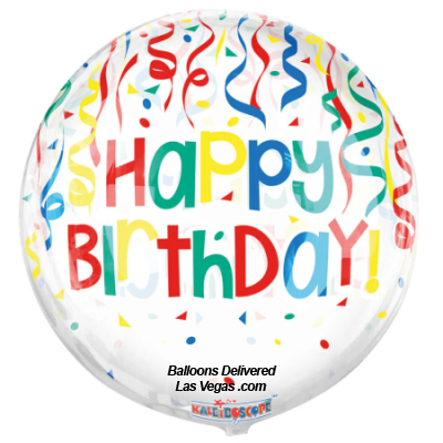 (New) Happy Birthday Confetti Gelliball 18 inch