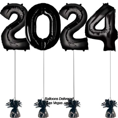 New Year's 2025 Black 34 inch Numbers