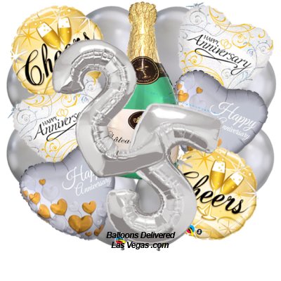 25th Anniversary Cheer 19 Balloon Bouquet