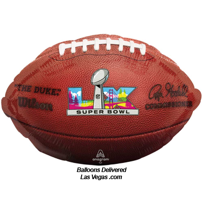 Super Bowl LX Football Foil Balloon 17 inch