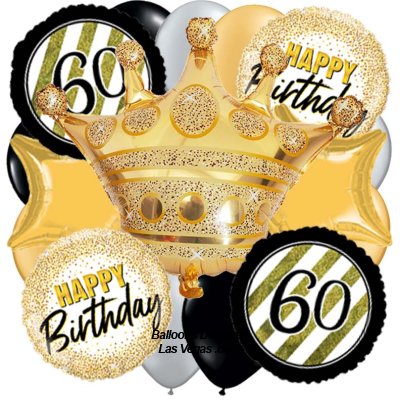 Birthday King 60th Birthday (19 Balloon Bouquet)
