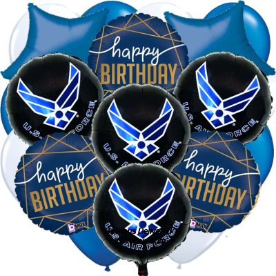 US AIR FORCE Birthday 19 Balloon Bouquet