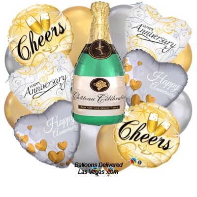 Anniversary Cheers 17 Balloon Bouquet