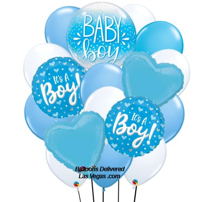 Baby Boy Bubble Balloon Bouquet