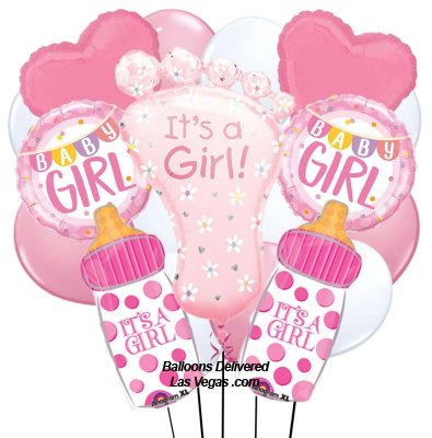 Baby Foot Girl 19 Balloon Bouquet