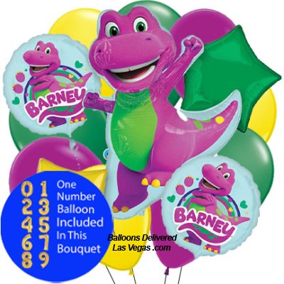 Barney 14 Balloon Bouquet