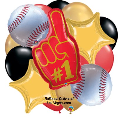 Baseball Fan Number 1 Balloon Bouquet