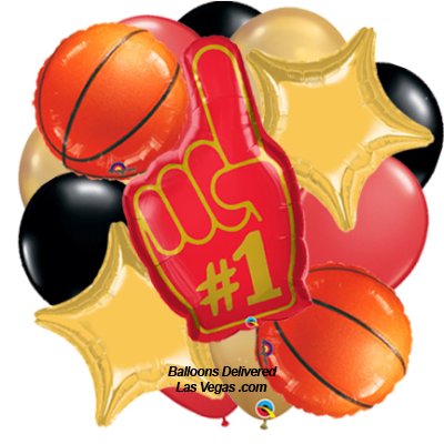 Basketball Fan Number 1 Balloon Bouquet