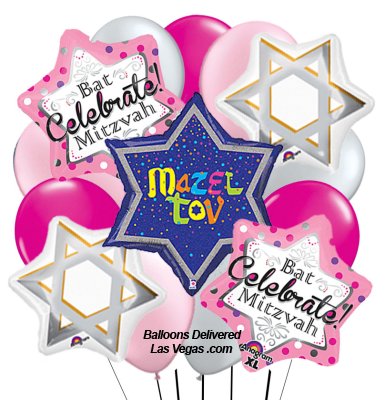 Bat Mitzvah Mazel Tov Balloon Bouquet