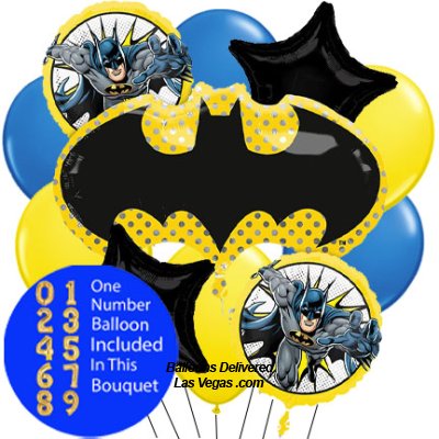 Batman Emblems 14 Balloon Bouquet