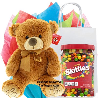 Bear & Skittles GIft Bag