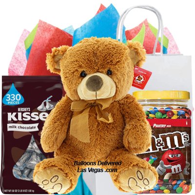 Bear & Kisses & M&M's GIft Bag