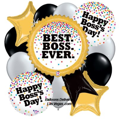 Boss's Day Award Ribbon Balloon Bouquet