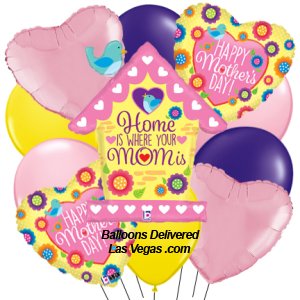 Mother's Day BirdHouse Balloon Bouquet