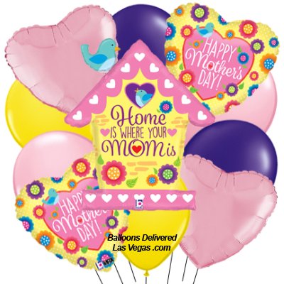 Mother's Day BirdHouse Balloon Bouquet