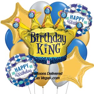 Birthday King 17 Balloon Bouquet