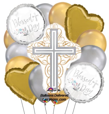 Blessed Day Chrome Balloon Bouquet