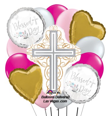 Blessed Day Pink Balloon Bouquet