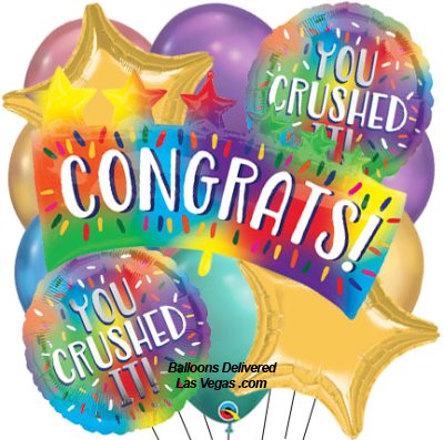 Congratulations Star Banner 15 Balloon Bouquet