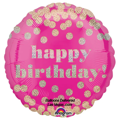 Happy Birthday Dotty Balloon 18 inch Foil