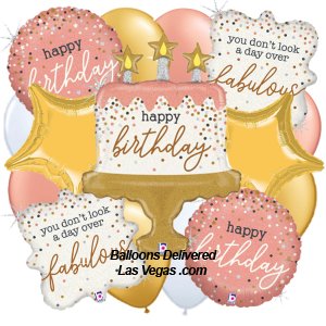 Fabulous Birthday Cake 19 Balloon Bouquet