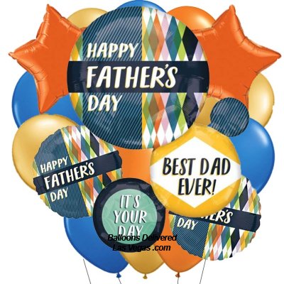 Father's Day Retro 17 Balloon Bouquet