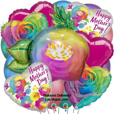 Flower Heart Mother's Day 19 Balloon Bouquet