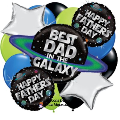 Father's Day Galactic Dad 17 Balloon Bouquet