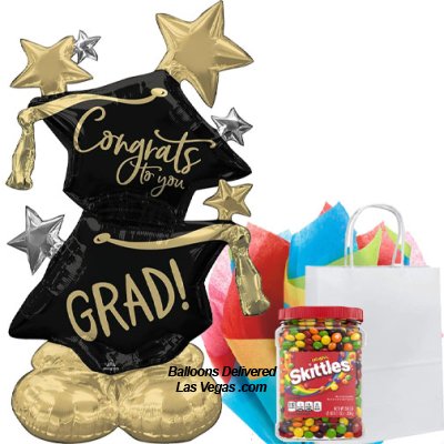 Grad Caps Airloonz & Skittles Gift Bag