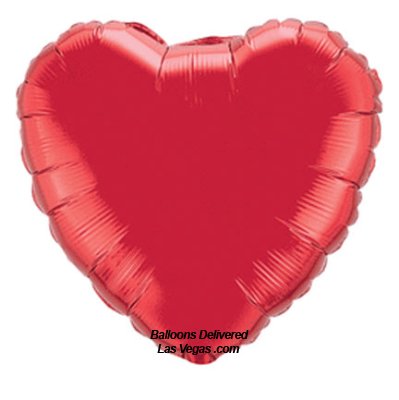 Helium Filled Foil 18 inch Heart Balloons in Bulk Quantities w/Ribbons