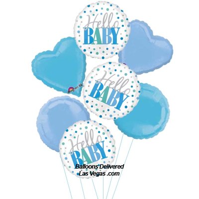 Hello Baby Boy Hospital Balloon Bouquet