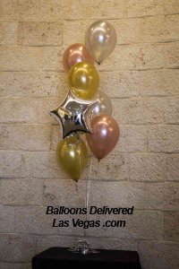 Balloon Bouquet Your Choice of Colors (6 Latex / 1 Star) Cascade Star