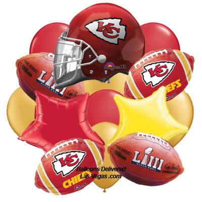 Kansas City Chiefs Superbowl 17 Balloon Bouquet