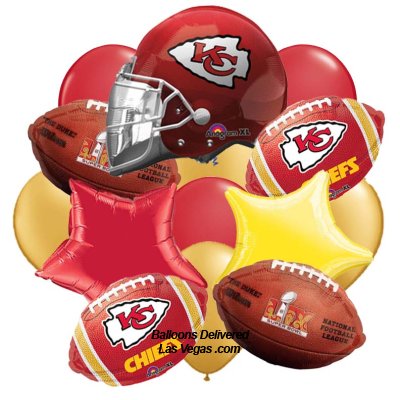 Kansas City Chiefs Superbowl 17 Balloon Bouquet