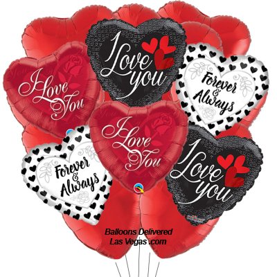 Love Forever and Always (18 Balloon Bouquet)