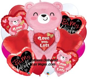 Love You Lots 3D Bear (19 Balloon Bouquet)