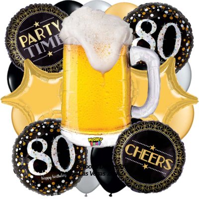 Mighty Beer 80 Years Birthday 19 Balloon Bouquet