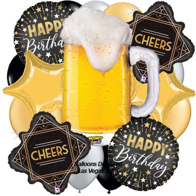 Mighty Beer Birthday 19 Balloon Bouquet