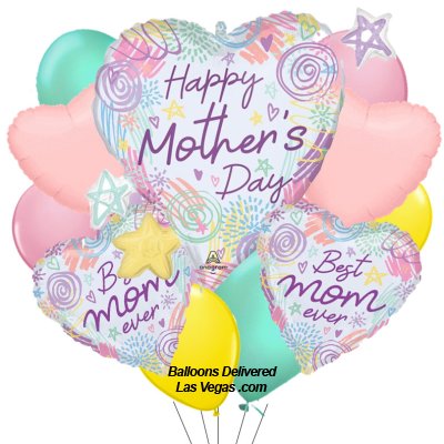 Mother's Day Sweet Scribble Balloon Bouquet