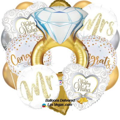 Mr & Mrs Wedding Ring Bouquet