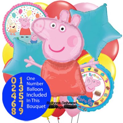Peppa Pig 14 Balloon Bouquet