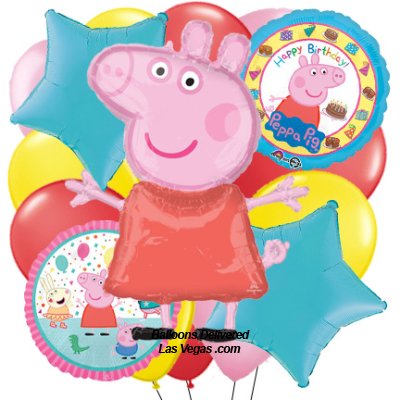 Peppa Pig 14 Balloon Bouquet