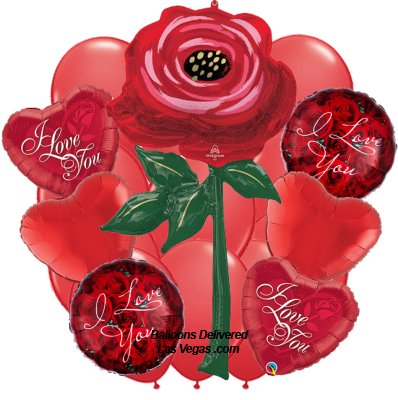 Jumbo Red Rose (19 Balloon Bouquet)