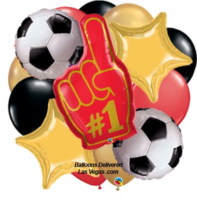 Soccer Fan Number 1 Balloon Bouquet