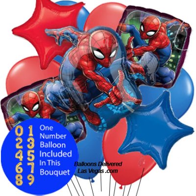 Spider- Man 14 Balloon Bouquet