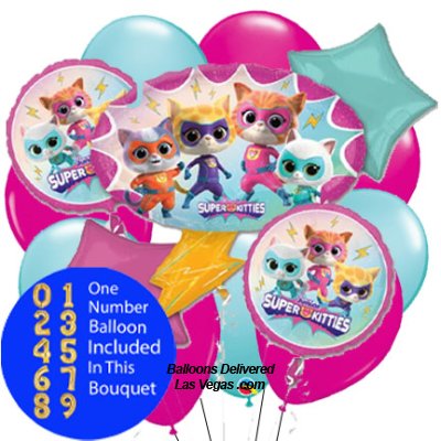 Super Kitties 14 Balloon Bouquet