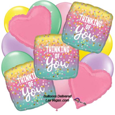 Thinking Of You 13 Balloon Bouquet