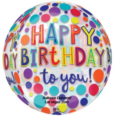 Happy Birthday To You Orbz Balloon 15 inch