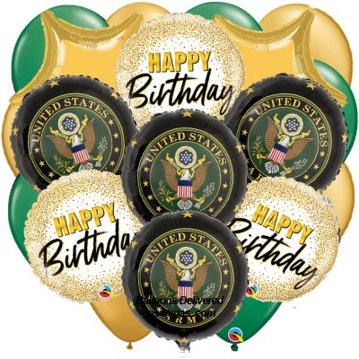 US ARMY Birthday 19 Balloon Bouquet