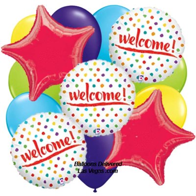 Welcome Dots 13 Balloon Bouquet